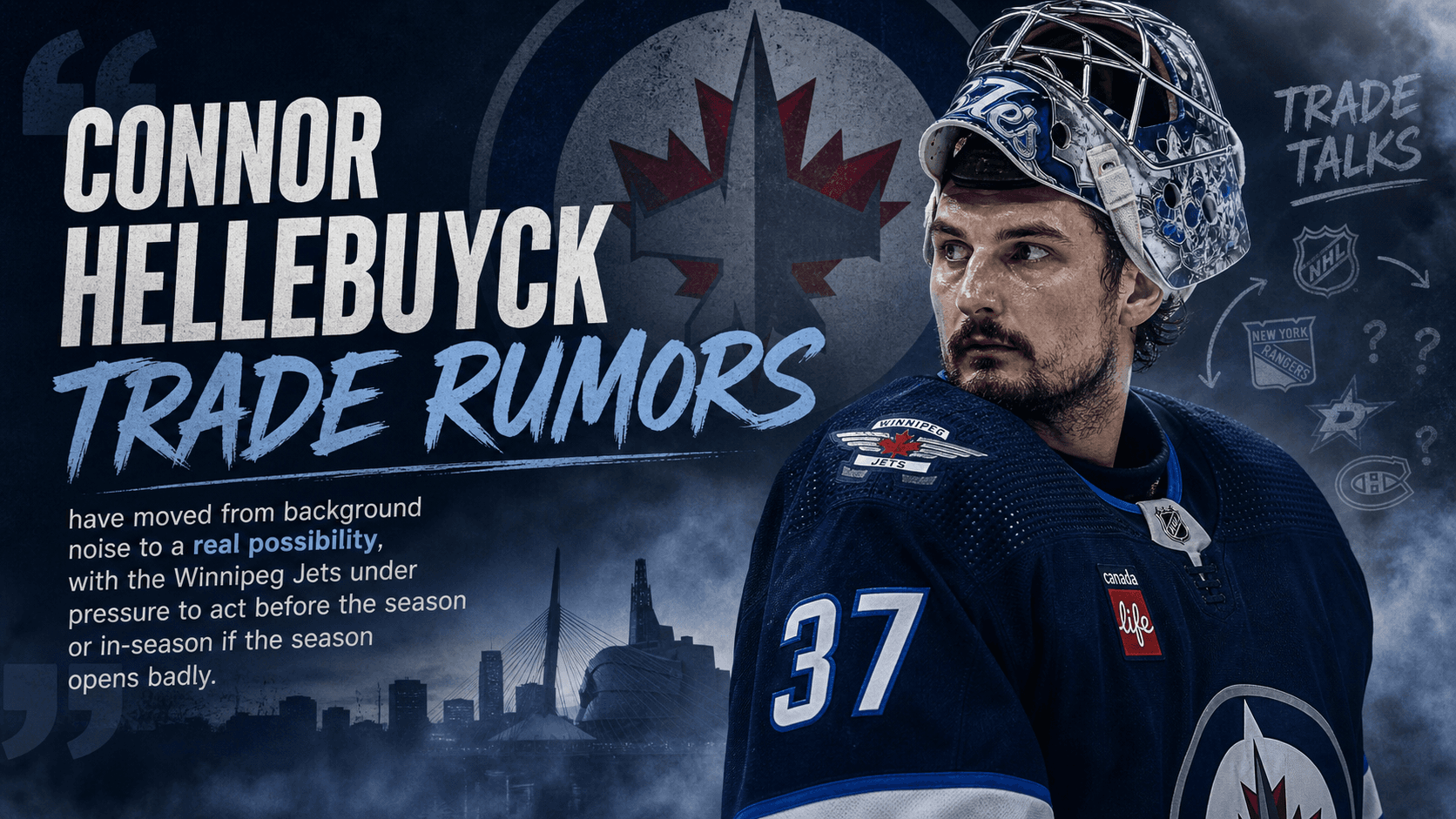 Connor Hellebuyck Trade Rumors Heat Up as Jets Face Defining Summer