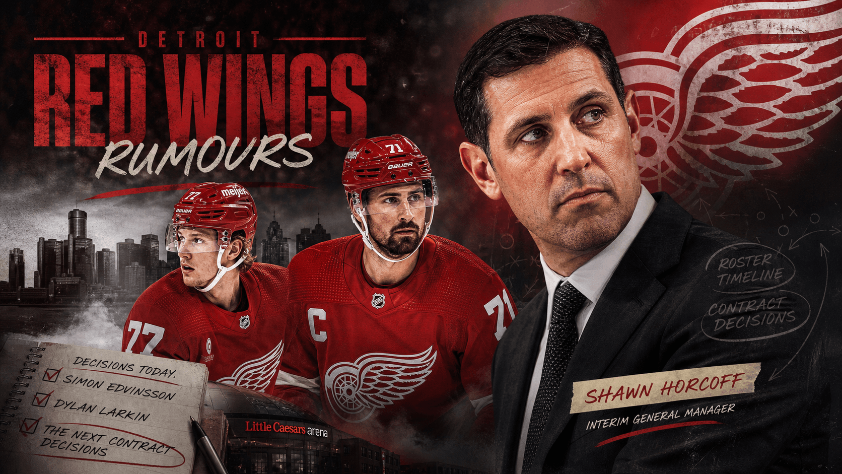 Detroit Red Wings Rumors Heat Up Around Simon Edvinsson and Dylan Larkin