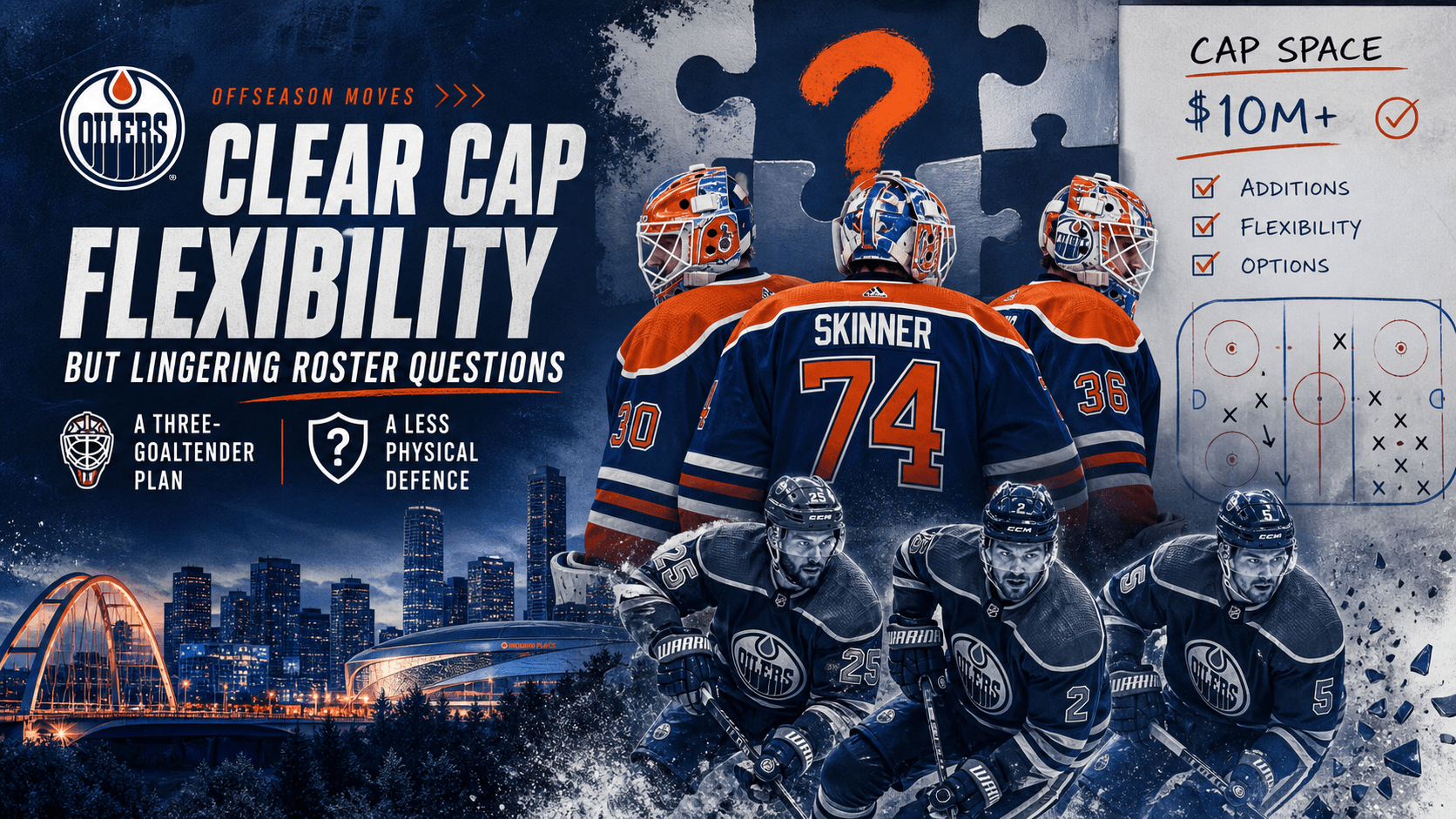 edmonton oilers offseason moves leave roster questions as cap space opens door
