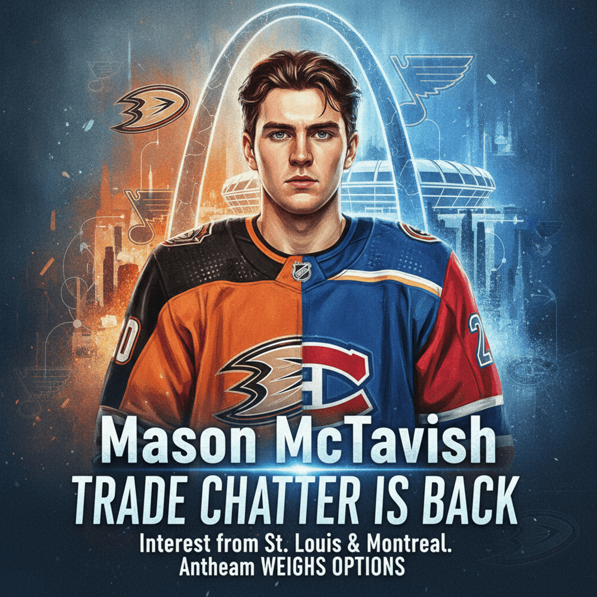 Mason McTavish trade talk heats up as Ducks weigh blockbuster options