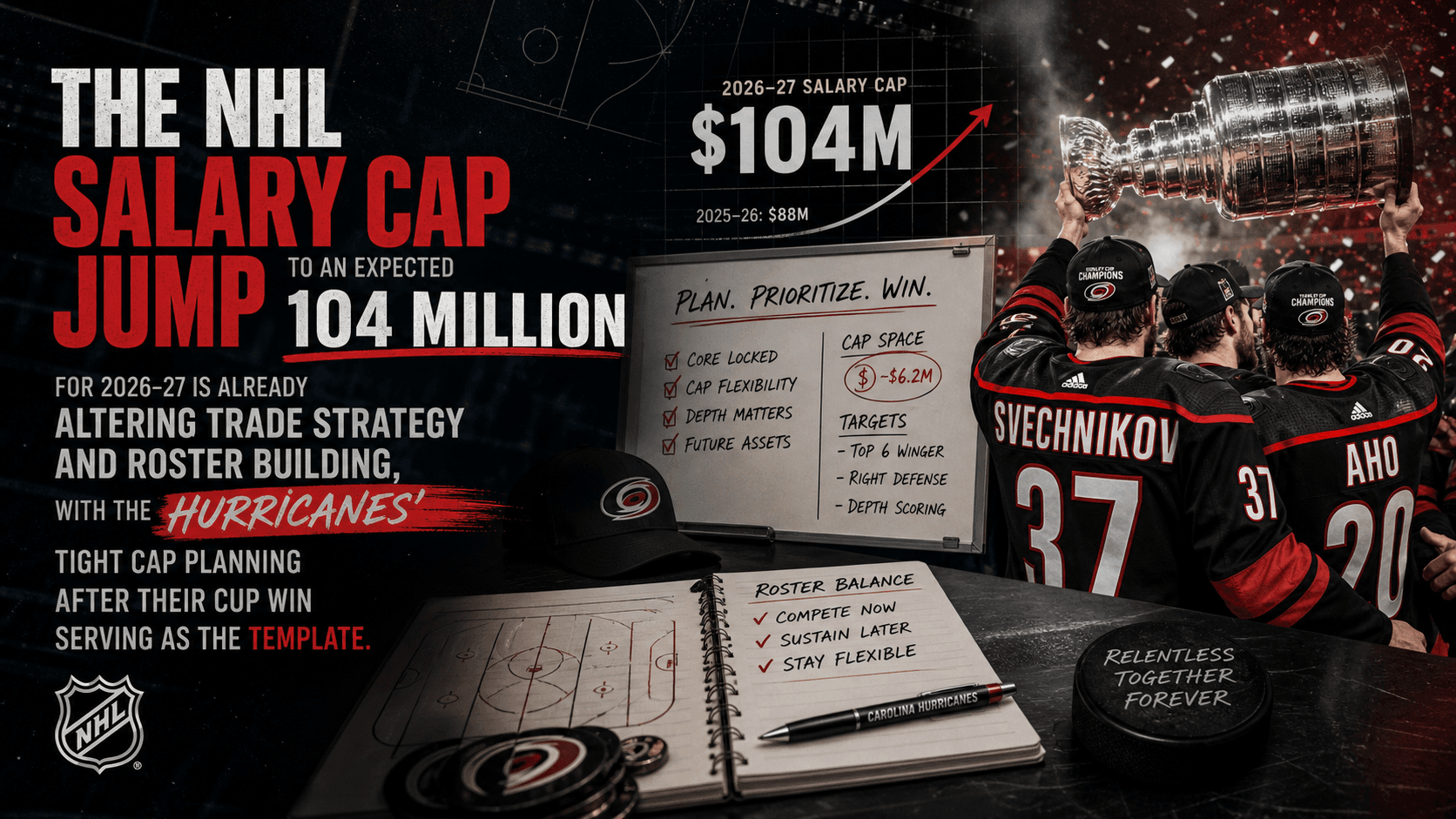 NHL salary cap jump reshapes trade market as Hurricanes’ blueprint defines summer