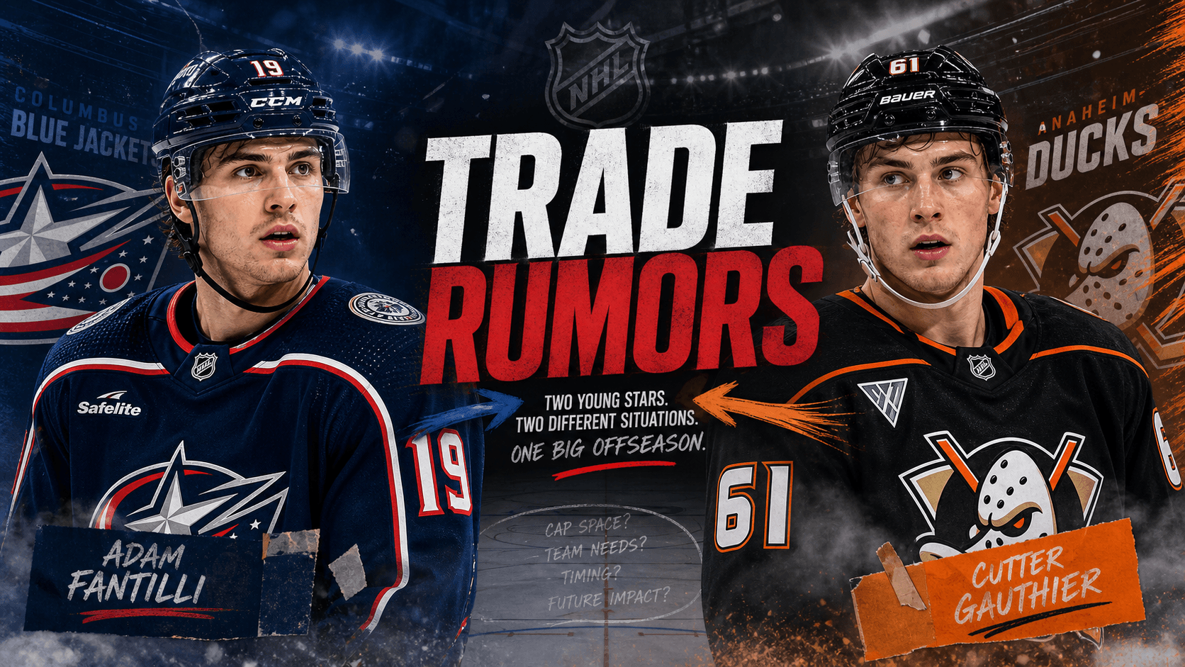 NHL Trade Rumors Heat Up Around Adam Fantilli and Cutter Gauthier