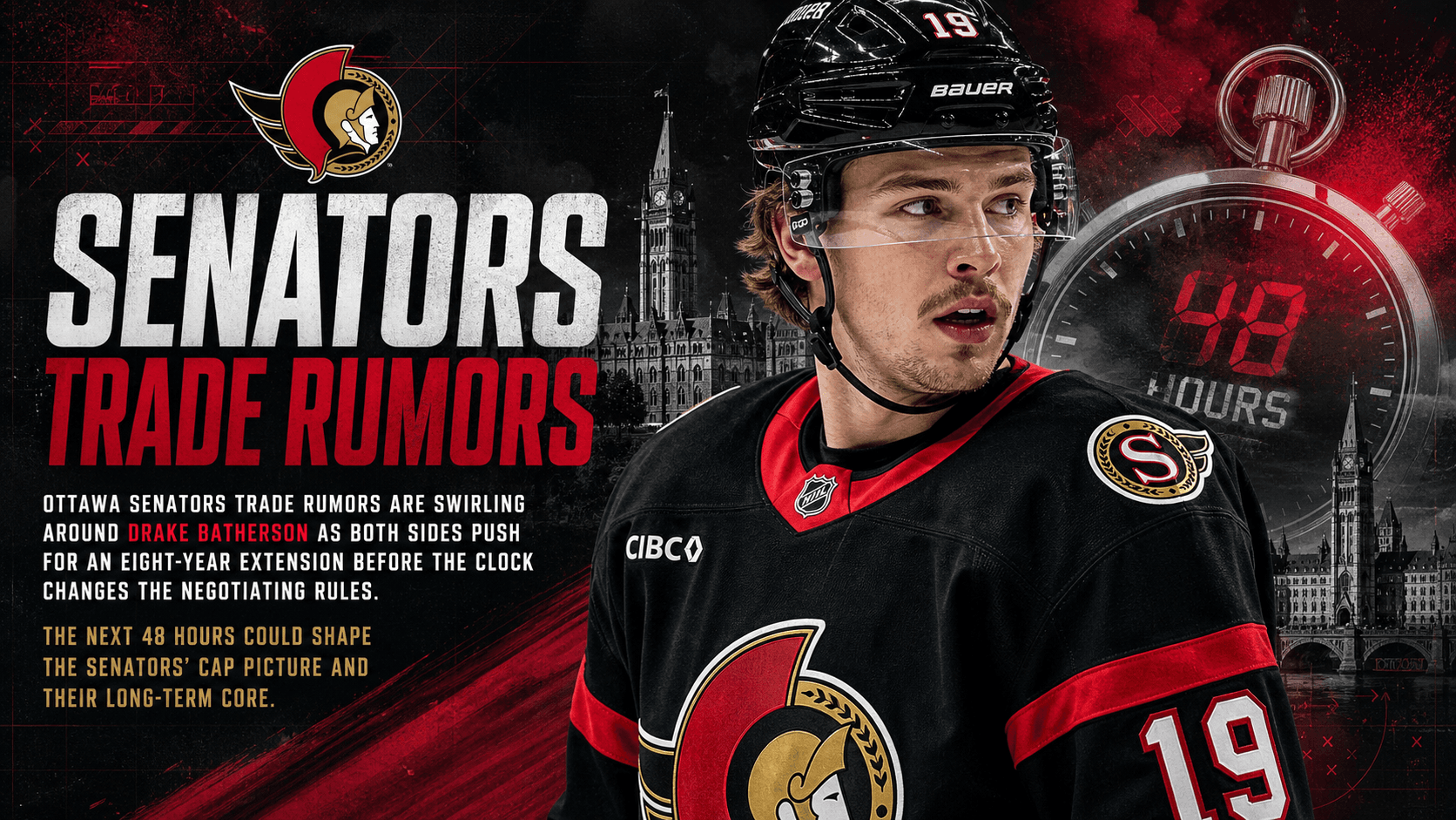 Ottawa Senators Trade Rumors Heat Up Around Drake Batherson Extension