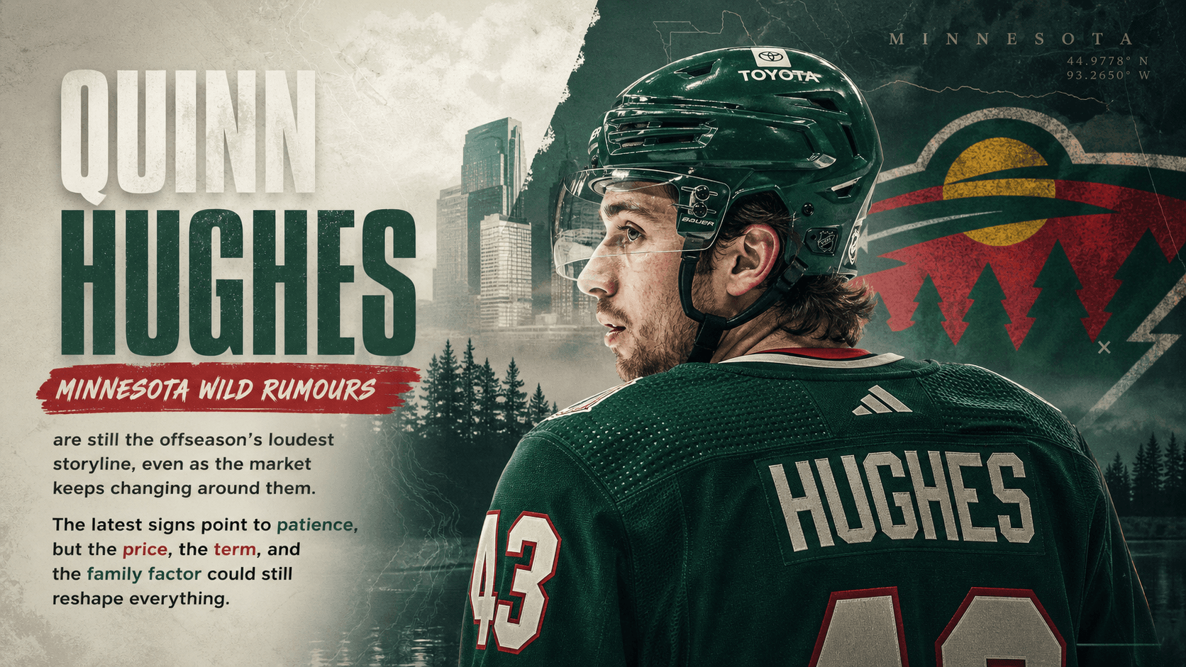 Quinn Hughes Minnesota Wild Rumours Still Heating Up as Market Shifts