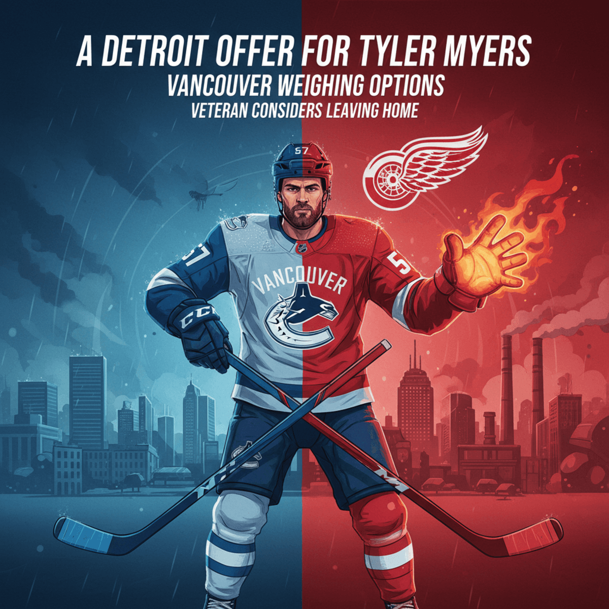 Tyler Myers Trade Watch: Canucks Weigh Detroit Offer as Veteran Mulls Move