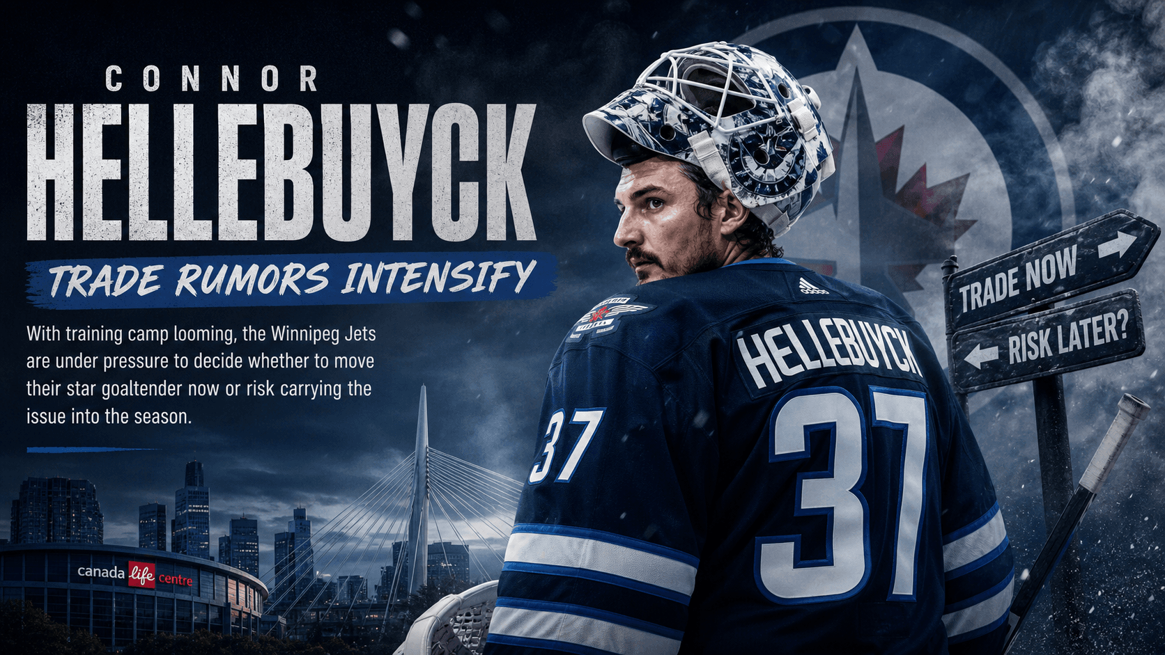 Connor Hellebuyck Trade Rumors Heat Up as Jets Face Camp Deadline Pressure