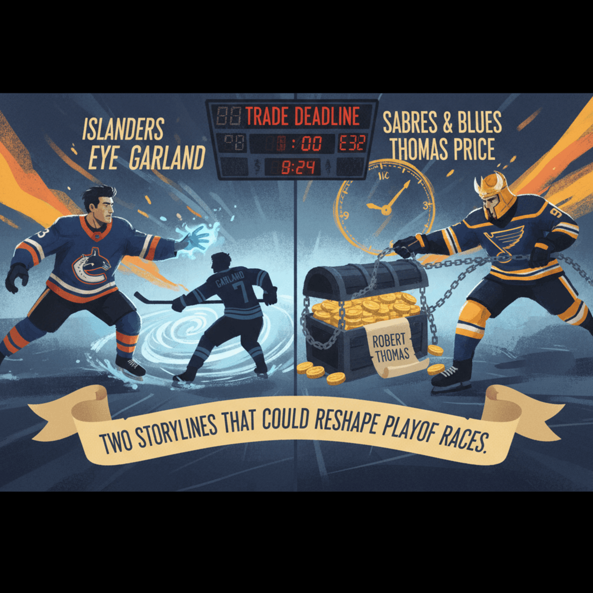 Deadline Drama: Islanders Target Conor Garland as Sabres and Blues Haggle Over Robert Thomas