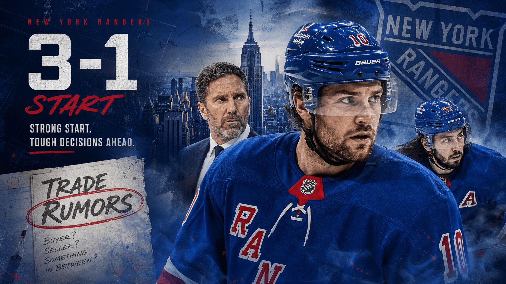 New York Rangers Trade Rumors Heat Up After Strong 3-1 Start
