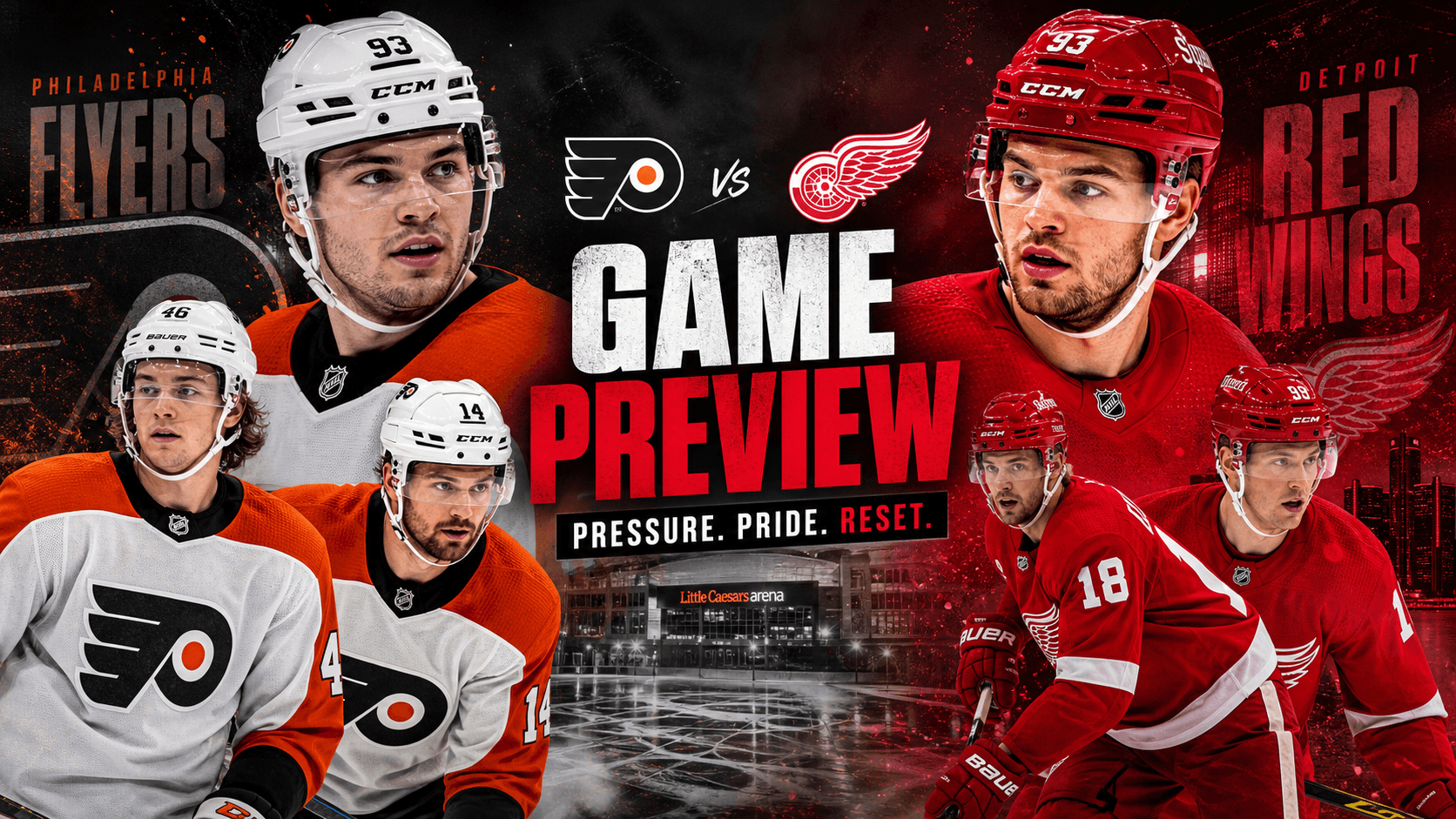 NHL Game Preview: Flyers Seek First Win Against Red Wings in Detroit