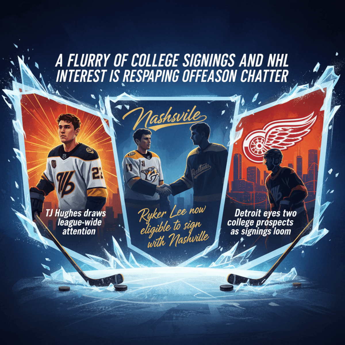 NHL Rumour Roundup: TJ Hughes Sparks 32-Team Chase, Ryker Lee Eligible to Sign, Red Wings Target College Duo