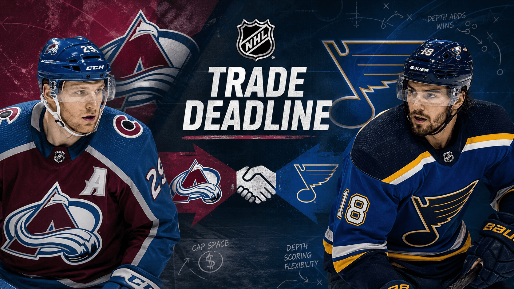 NHL Trade Deadline Outlook: Avalanche Accrue Cap Space as Blues Shop Depth