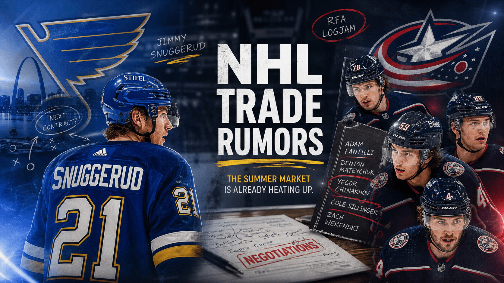 NHL Trade Rumors: Blues Face Jimmy Snuggerud Decision As Blue Jackets Sort Three RFAs