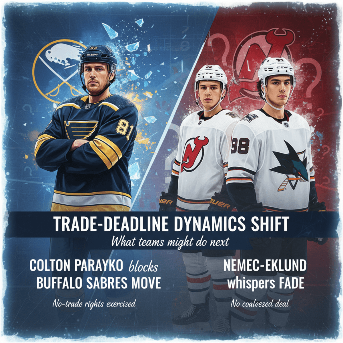 Parayko Declines Sabres Move; Nemec–Eklund Chatter Fizzles — Trade Deadline Ripples Through NHL
