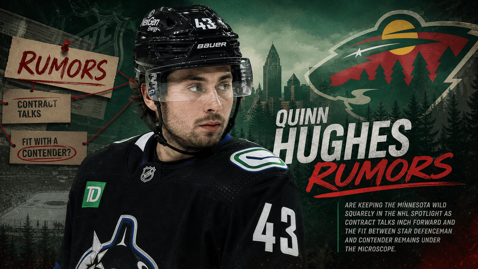 Quinn Hughes Rumors Put Minnesota Wild in Spotlight as Contract Talks Continue