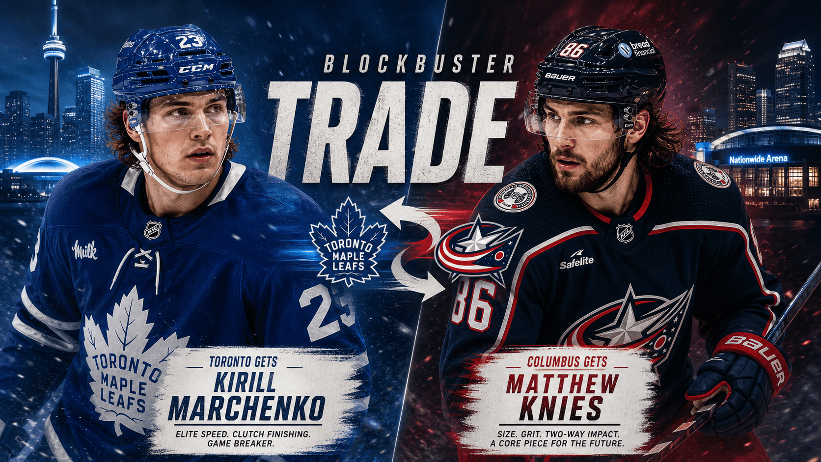 Toronto Maple Leafs Trade Matthew Knies for Kirill Marchenko in Blockbuster Deal
