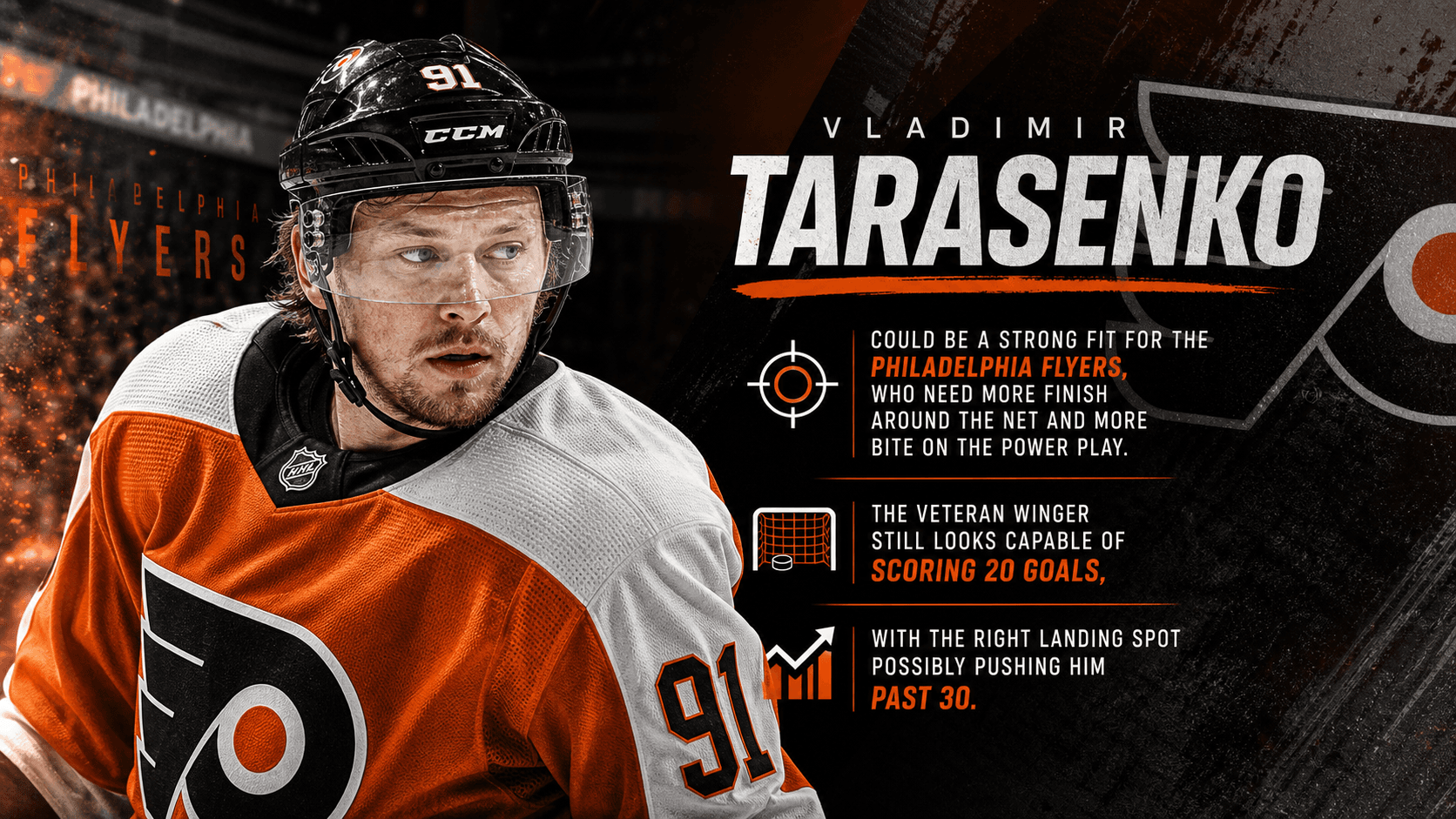 Vladimir Tarasenko Linked to Flyers as Fit for Scoring Help