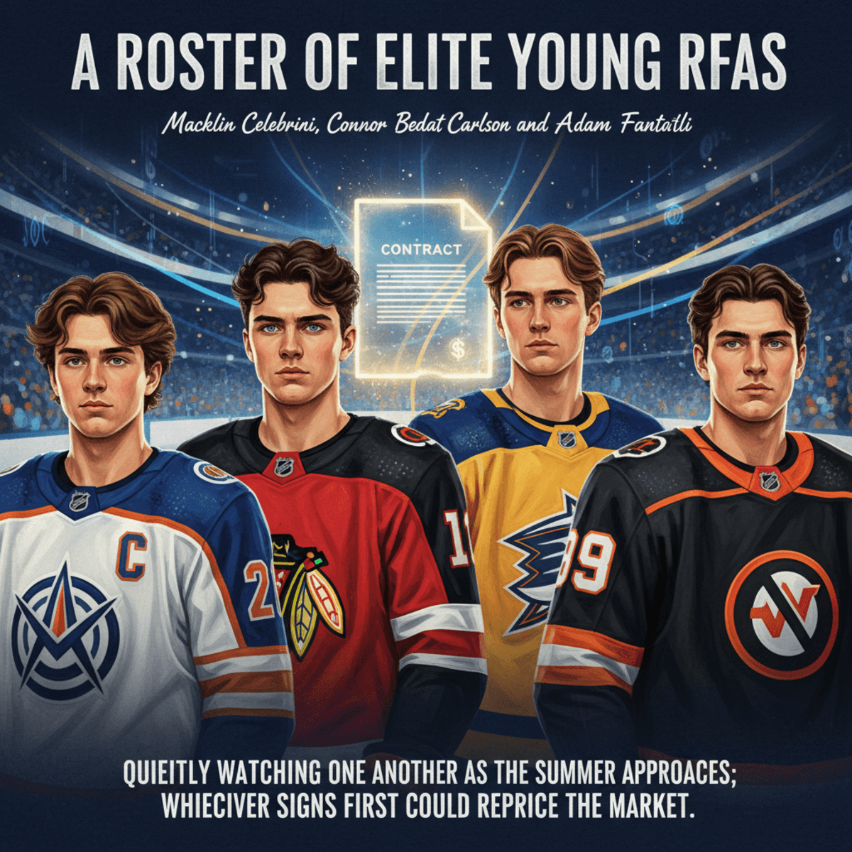 Who Will Set the Next RFA Market Bar? Celebrini vs. Bedard, Carlsson, Fantilli